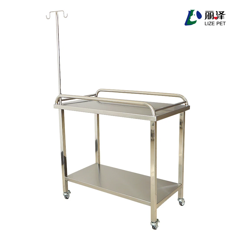 LIZE PET Veterinary Equipment Professional 304 Stainless Steel Vet Infusion Table With IV Stand
LIZE PET Veterinary Equipment Professional 304 Stainless Steel Vet Infusion Table With IV Stand
