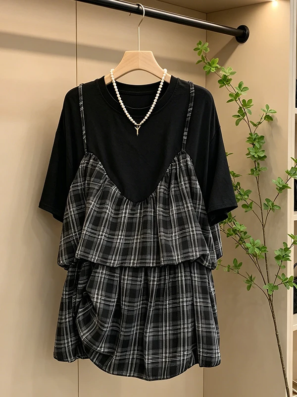Summer Women's Personality Design Short Sleeve Midi T-shirt Versatile plus Size Slimming Top Korean Style Loose Fit Breathabl...
Summer Women's Personality Design Short Sleeve Midi T-shirt Versatile plus Size Slimming Top Korean Style Loose Fit Breathabl...