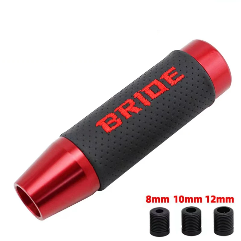 Bridal aluminum + leather gear shift knob shift lever head for GM13CM 18cm 
Bridal aluminum + leather gear shift knob shift lever head for GM13CM 18cm
