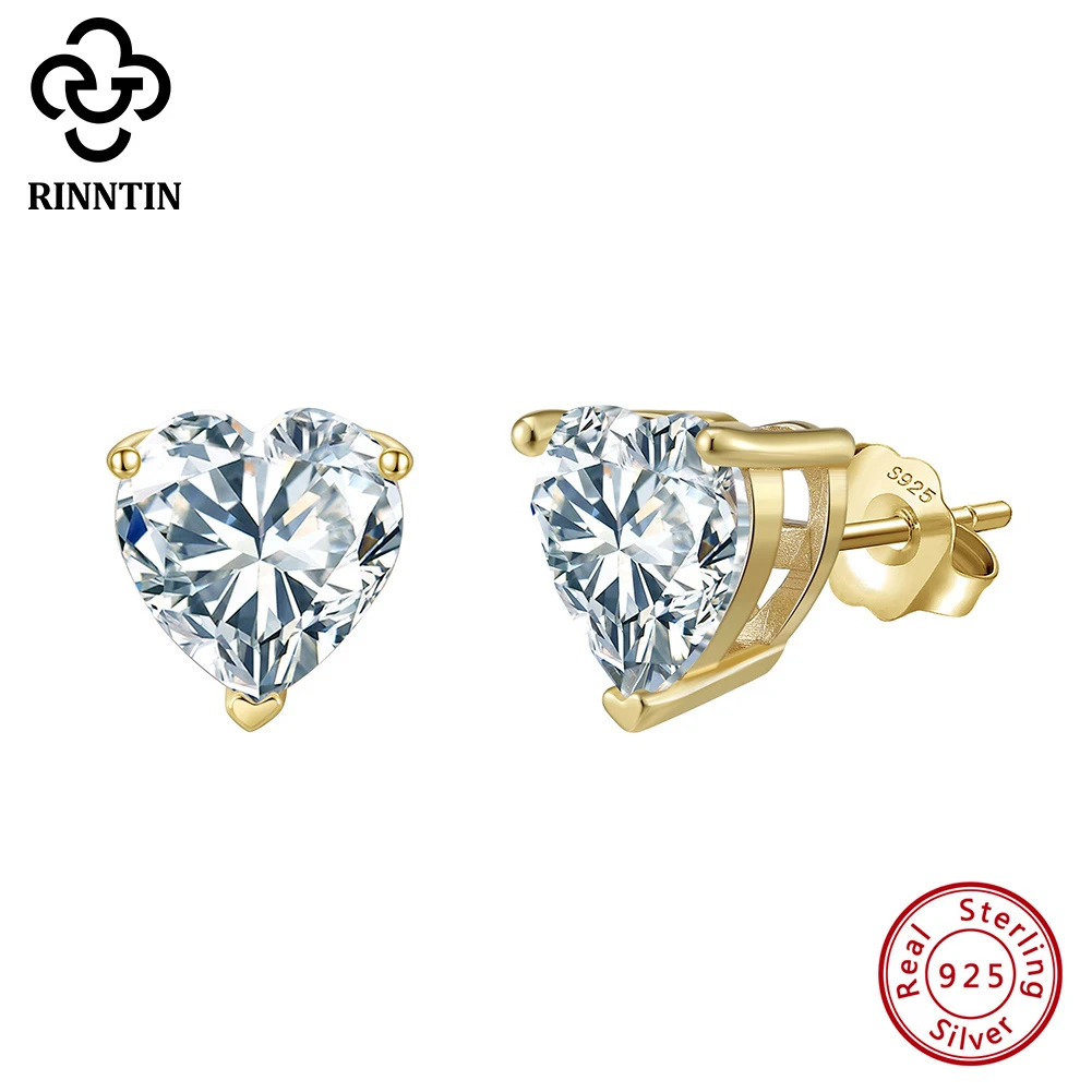 Серьги Rinntin с муассанитом в форме сердца, 100% стерлинговое серебро 925 пробы, 0,5-4 карата, блестящие серьги-гвоздики для ушей, свадебные обручальные серьги SMOE07 
Серьги Rinntin с муассанитом в форме сердца, 100% стерлинговое серебро 925 пробы, 0,5-4 карата, блестящие серьги-гвоздики для ушей, свадебные обручальные серьги SMOE07
