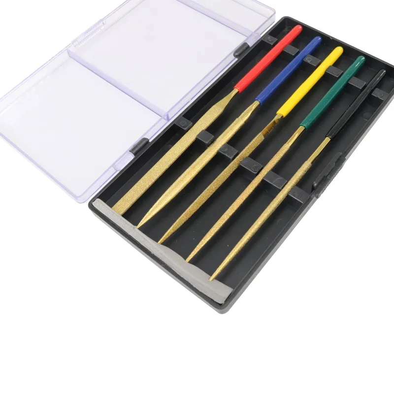 5pcs/Set Titanium Plated Diamond Files for Jeweler Diamond Wood Carving Metal Glass Stone Polishing Woodworking Tool h3
5pcs/Set Titanium Plated Diamond Files for Jeweler Diamond Wood Carving Metal Glass Stone Polishing Woodworking Tool h3