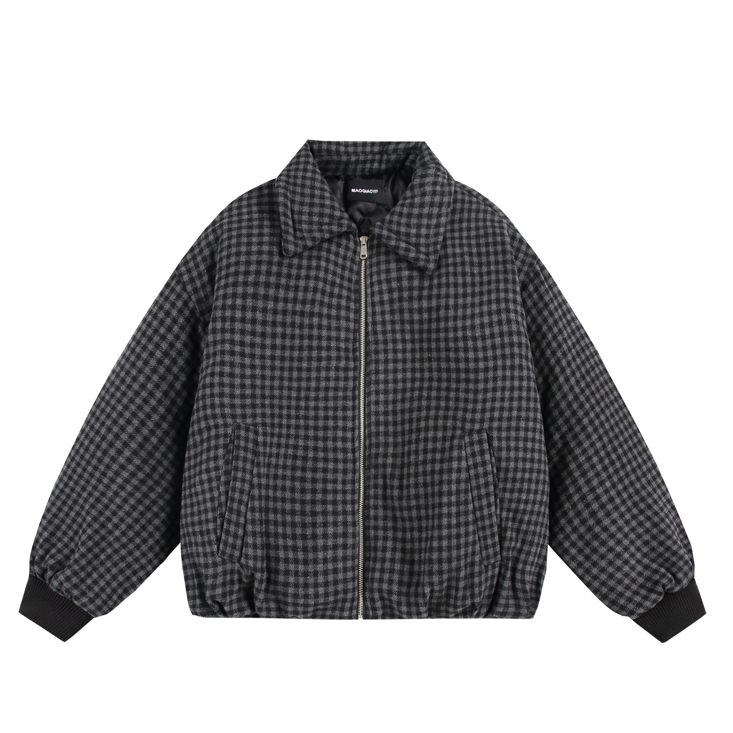 Ретро-куртка в клетку из шерсти и хлопка с отложным воротником, унисекс, в американском стиле, с длинными рукавами, на молнии, из полиэфирного волокна
Ретро-куртка в клетку из шерсти и хлопка с отложным воротником, унисекс, в американском стиле, с длинными рукавами, на молнии, из полиэфирного волокна