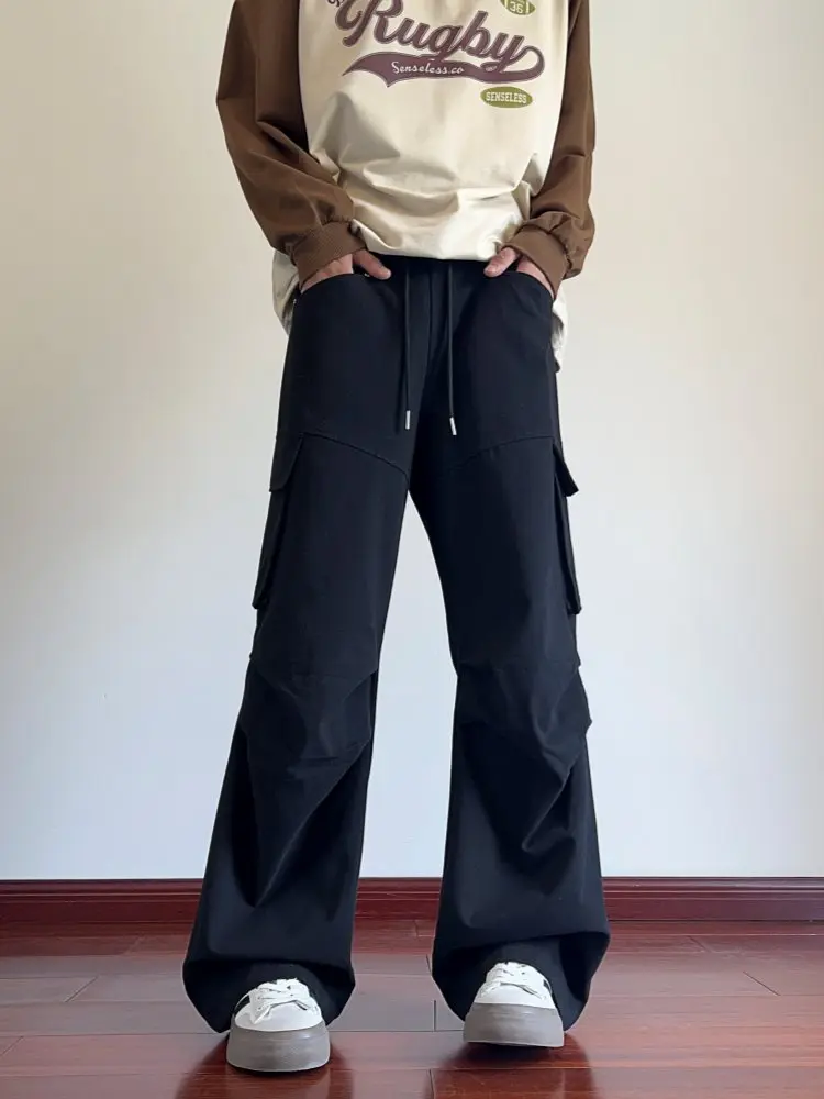 Men's Workwear Pants Spring Autumn Folded Design Straight Tube Cool Long Trousers American Functional Paratrooper Pants
Men's Workwear Pants Spring Autumn Folded Design Straight Tube Cool Long Trousers American Functional Paratrooper Pants