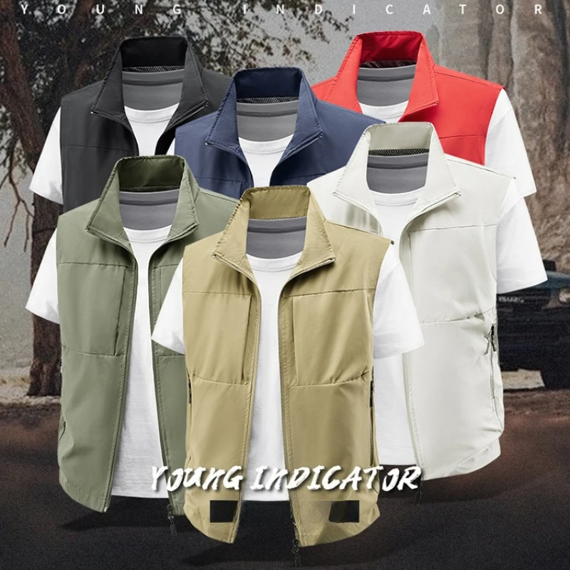 Sleeveless Jacket Men's Outdoor Sun Protection Utility Vest UPF50+ Fishing Vest Lightweight Plus Size Workwear Tops Cargo Vest
Sleeveless Jacket Men's Outdoor Sun Protection Utility Vest UPF50+ Fishing Vest Lightweight Plus Size Workwear Tops Cargo Vest