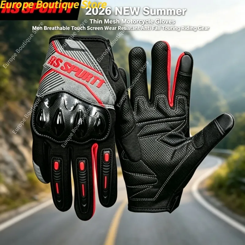 Touring Riding Gear Summer Thin Mesh Motorcycle Gloves Breathable Touch Screen Wear Resistant Anti Fall For Men Women
Touring Riding Gear Summer Thin Mesh Motorcycle Gloves Breathable Touch Screen Wear Resistant Anti Fall For Men Women
