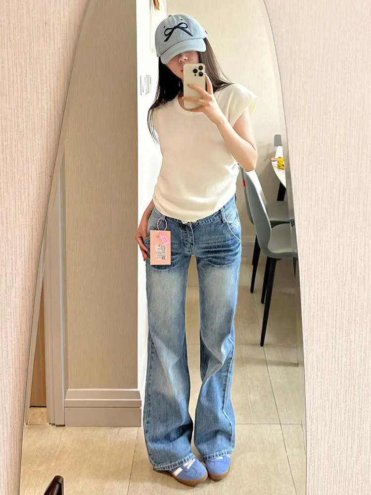 Модные узкие потертые синие джинсы, новые весенние утягивающие брюки с низкой талией для женщин
Модные узкие потертые синие джинсы, новые весенние утягивающие брюки с низкой талией для женщин