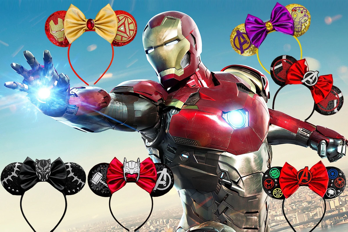 Marvel Disney Ears Iron Man Headbands Women Super Heroes Hairbands Girl The Avengers Hair Accessories Sequins Bow Kids Xmas Gift
Marvel Disney Ears Iron Man Headbands Women Super Heroes Hairbands Girl The Avengers Hair Accessories Sequins Bow Kids Xmas Gift