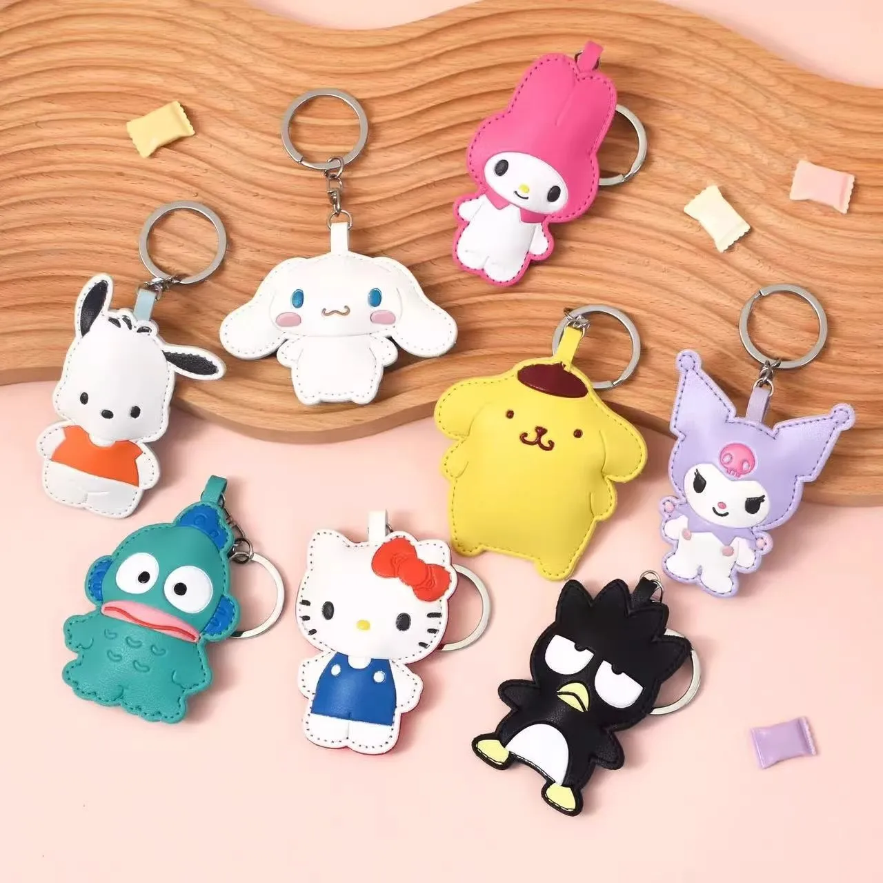 New Japanese Cute Sanrio Cartoon Leather Pinch Keyring Jade Guigou Melody Hello Kitty Melody High Beauty Pendant
New Japanese Cute Sanrio Cartoon Leather Pinch Keyring Jade Guigou Melody Hello Kitty Melody High Beauty Pendant