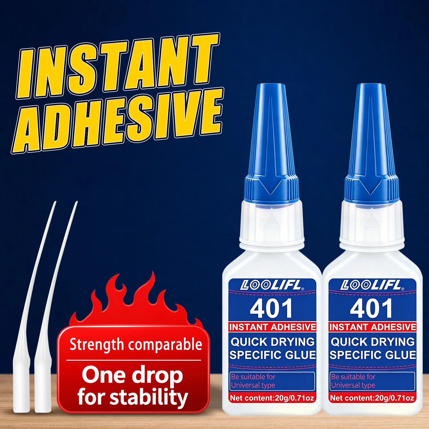 LOOLIFL 401 Instant Adhesive 20g Super Glue for Plastic, Metal, Ceramic, Wood, DIY Repairs,with Precision Applicator Tips 1-5pcs
LOOLIFL 401 Instant Adhesive 20g Super Glue for Plastic, Metal, Ceramic, Wood, DIY Repairs,with Precision Applicator Tips 1-5pcs