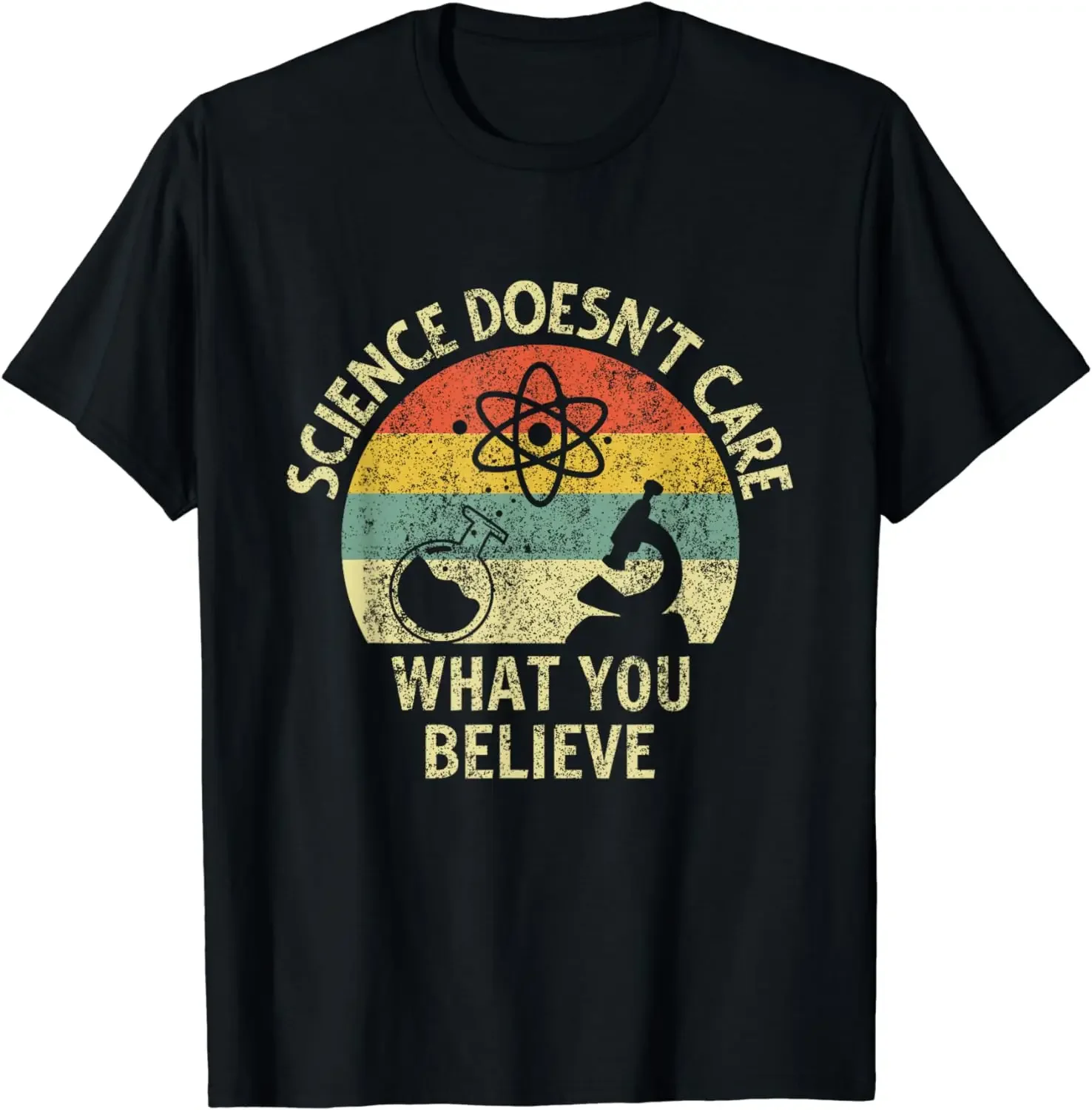 Science Doesn't Care What You Believe Graphic T-Shirt Retro Sunset Science Teacher Gift Cotton Crew Neck T-shirt
Science Doesn't Care What You Believe Graphic T-Shirt Retro Sunset Science Teacher Gift Cotton Crew Neck T-shirt