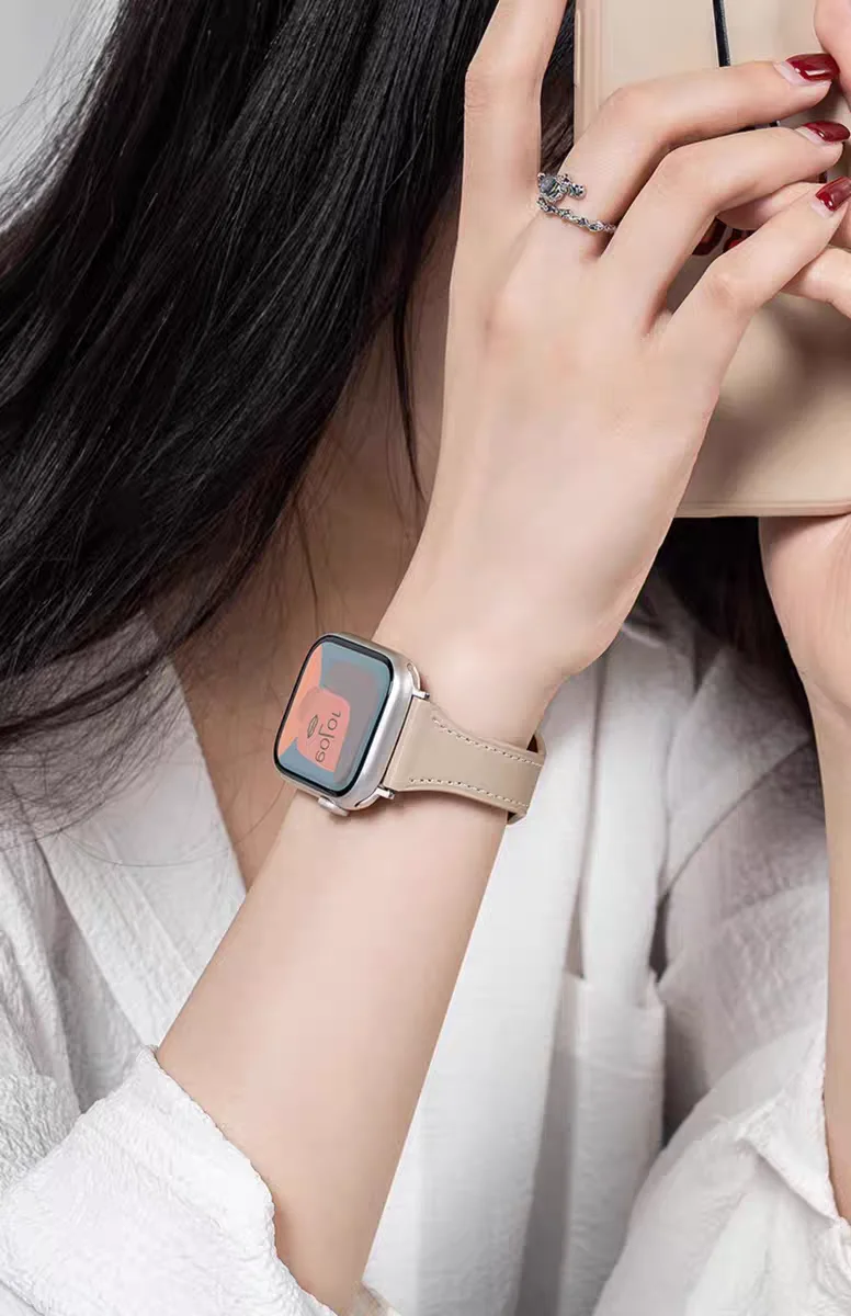 Rivet Leather loop For Apple Watch band Thin women Series Ultra 10/9/8/7/6 38mm 40mm 41mm 42mm 44mm 45mm 46mm Strap
Rivet Leather loop For Apple Watch band Thin women Series Ultra 10/9/8/7/6 38mm 40mm 41mm 42mm 44mm 45mm 46mm Strap