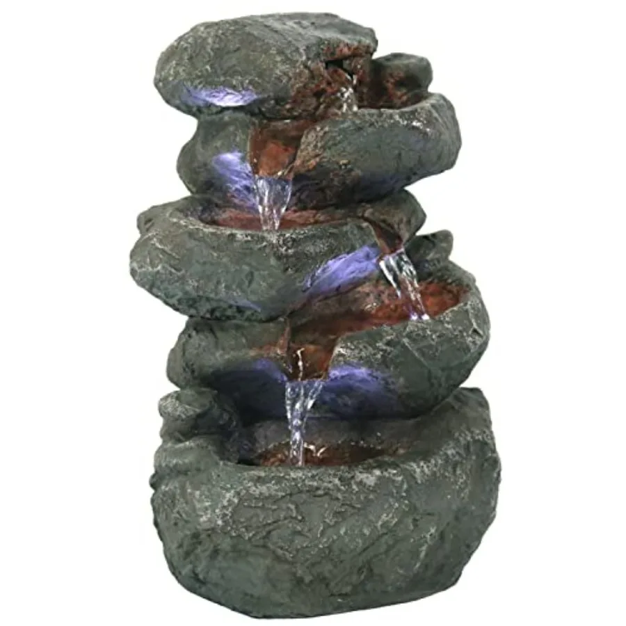 Tabletop Water Fountain - Stacked Rocks 10.5 Inch Relaxing Desktop Water Fountain with LED Lights - Office Bedroom Living Room
Tabletop Water Fountain - Stacked Rocks 10.5 Inch Relaxing Desktop Water Fountain with LED Lights - Office Bedroom Living Room