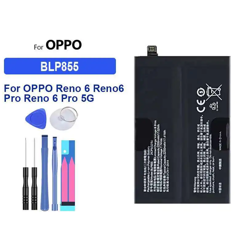 For Oppo Reno 6 Reno6 Pro Reno 6 Pro 5G BLP855 Mobile Phone Battery Good Low-Temperature Performance 4500mAh
For Oppo Reno 6 Reno6 Pro Reno 6 Pro 5G BLP855 Mobile Phone Battery Good Low-Temperature Performance 4500mAh