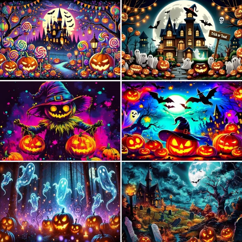 Halloween Photography Backdrop Lantern Pumpkin Cute Ghost Haunted House Full Moon Banner Party Decor Background Supplies Props
Halloween Photography Backdrop Lantern Pumpkin Cute Ghost Haunted House Full Moon Banner Party Decor Background Supplies Props