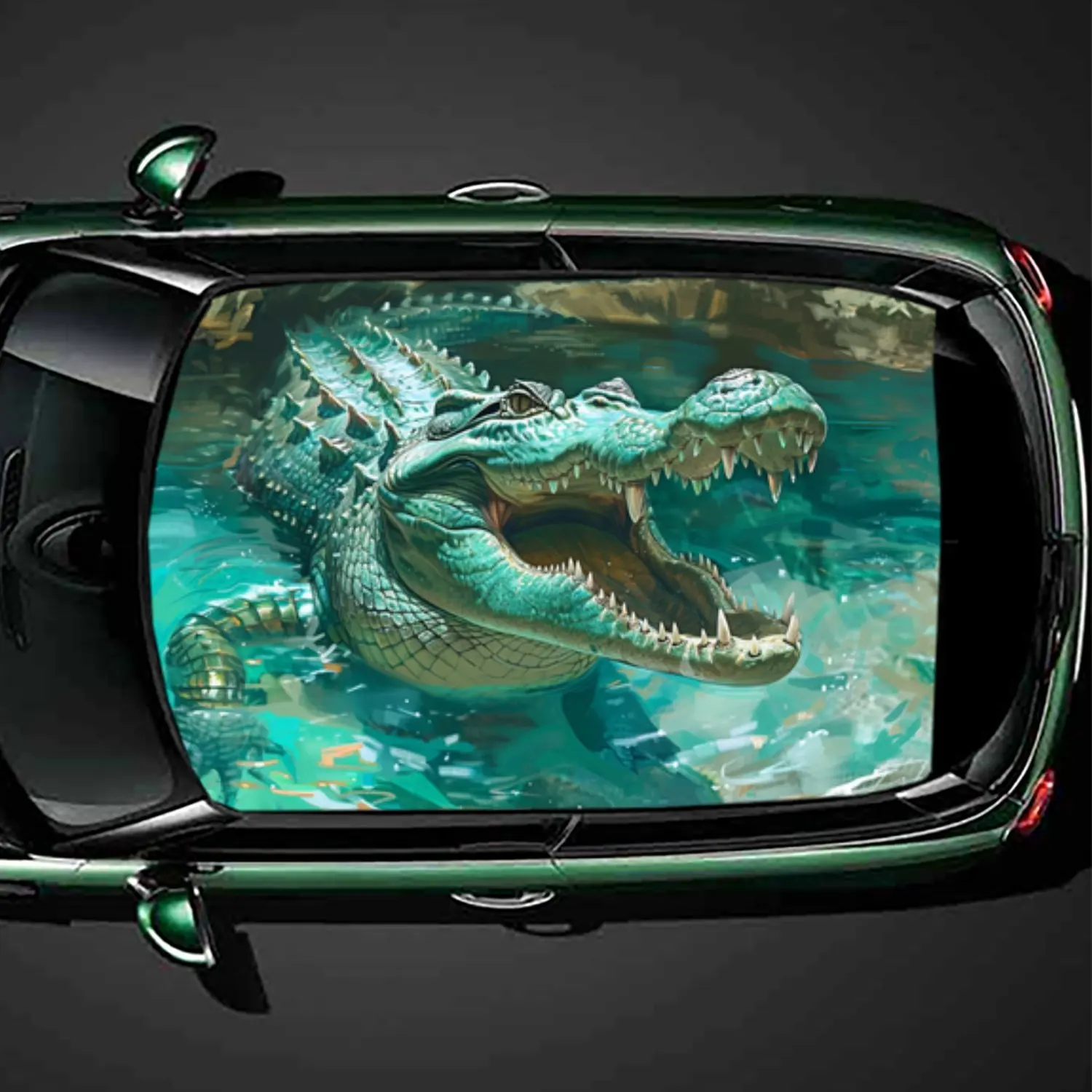 Виниловая пленка на крышу автомобиля из ПВХ «Лесное озеро», «Крокодил», самоклеящаяся водонепроницаемая автомобильная наклейка, декоративная пленка против царапин Fi
Виниловая пленка на крышу автомобиля из ПВХ «Лесное озеро», «Крокодил», самоклеящаяся водонепроницаемая автомобильная наклейка, декоративная пленка против царапин Fi