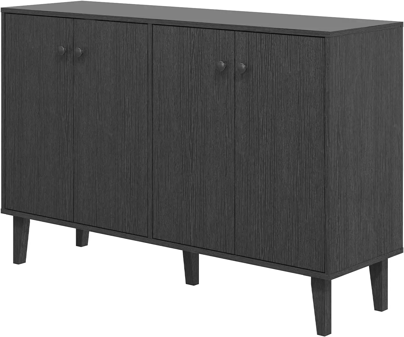 Modern 4-Door Sideboard Buffet Cabinet for Kitchen and Living Room Storage, Black Console Table
Modern 4-Door Sideboard Buffet Cabinet for Kitchen and Living Room Storage, Black Console Table
