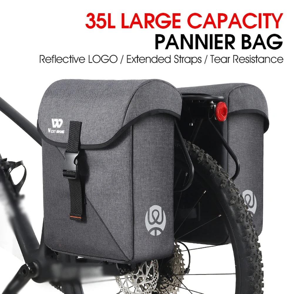 WEST BIKING 35L Large Capacity Bike Double Bag Rear Seats Bicycle Luggage Carriers Bags Utility Riding Accessory Bag
WEST BIKING 35L Large Capacity Bike Double Bag Rear Seats Bicycle Luggage Carriers Bags Utility Riding Accessory Bag