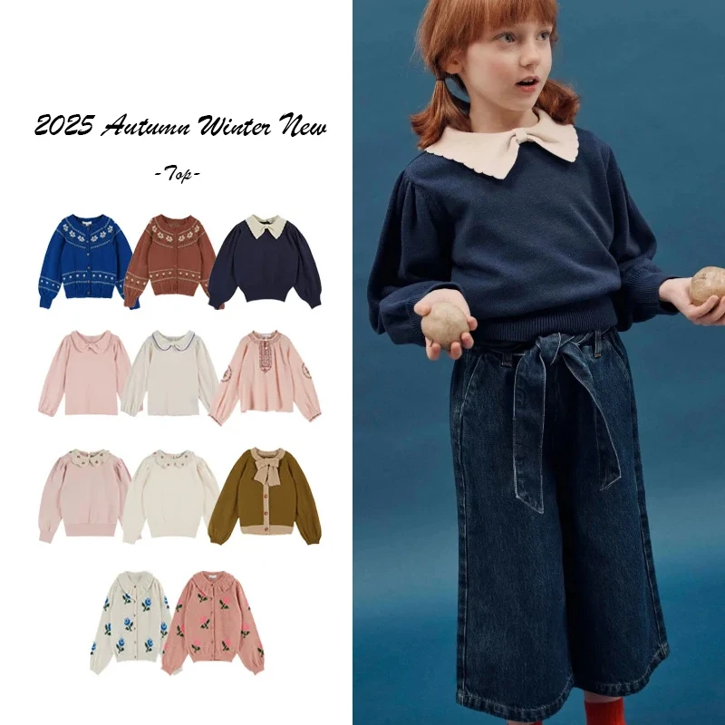 2025 Autumn Winter New Girls' Retro Embroidered Thick Sweater Shirt Autumn Girls' Open Knitted Woolen Top Sweater Children's Set
2025 Autumn Winter New Girls' Retro Embroidered Thick Sweater Shirt Autumn Girls' Open Knitted Woolen Top Sweater Children's Set