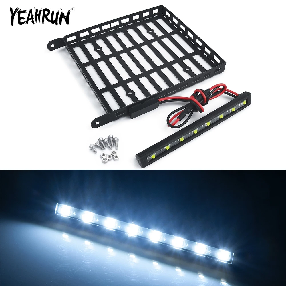 YEAHRUN металлический багажник на крышу, багажник с фонариками для Axial SCX24 AXI00005 1/24, обновленные детали для радиоуправляемых автомобилей, аксессуары
YEAHRUN металлический багажник на крышу, багажник с фонариками для Axial SCX24 AXI00005 1/24, обновленные детали для радиоуправляемых автомобилей, аксессуары
