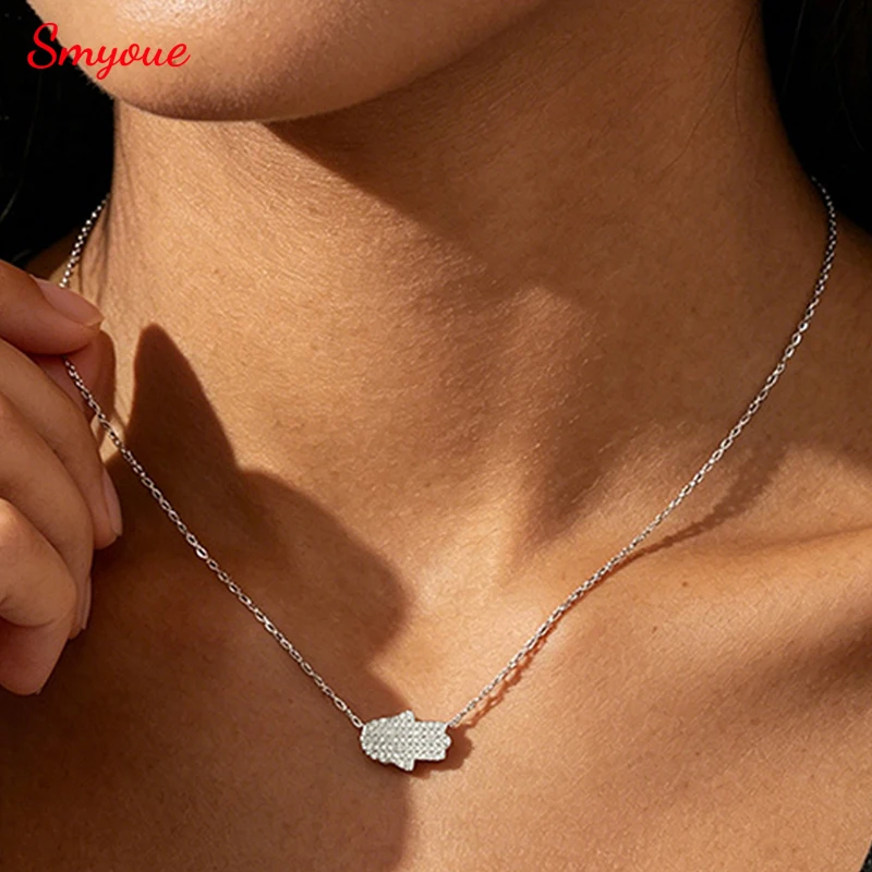 Smyoue 18k Plated Certified Moissanite Necklaces for Women Hand Shape Full Diamond Pendant Dainty Jewelry Pure S925 Silver
Smyoue 18k Plated Certified Moissanite Necklaces for Women Hand Shape Full Diamond Pendant Dainty Jewelry Pure S925 Silver