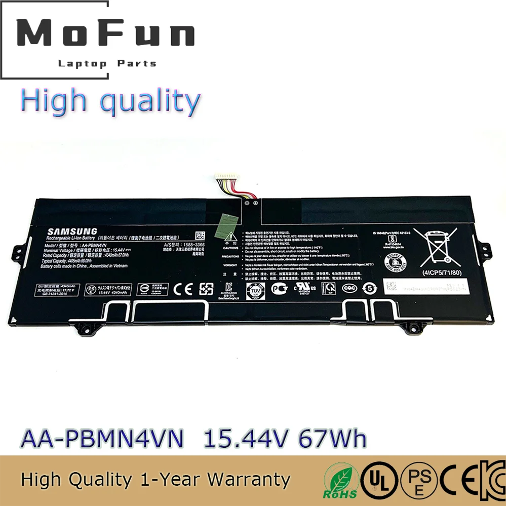 High quality AA-PBMN4VN 15.44V 67Wh Laptop Battery for Samsung Galaxy Book Pro 15 NP950XDB NP950QDB
High quality AA-PBMN4VN 15.44V 67Wh Laptop Battery for Samsung Galaxy Book Pro 15 NP950XDB NP950QDB