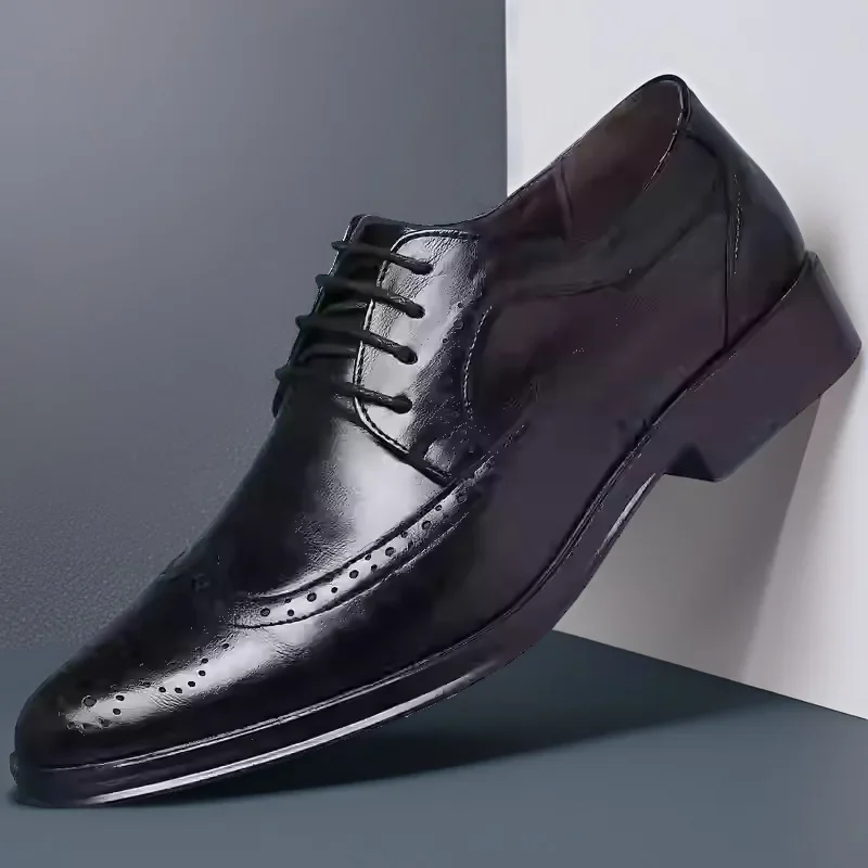 Men's Classic Retro Shoes Mens Lace-Up Business Leather Shoes Dress Office Flats Men Wedding Party Oxfords Work Footwear
Men's Classic Retro Shoes Mens Lace-Up Business Leather Shoes Dress Office Flats Men Wedding Party Oxfords Work Footwear