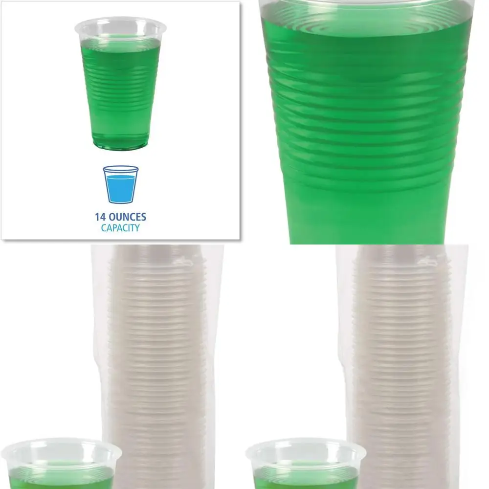 Translucent Plastic Cold Beverage Cups, 14 oz Capacity
Translucent Plastic Cold Beverage Cups, 14 oz Capacity