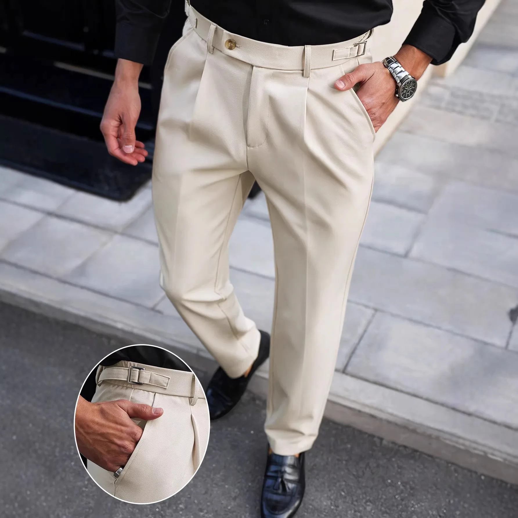 Men's Casual Fashion Pants Straight Fit Comfortable Skin-Friendly Comfortable Versatile Daily Wear Commute Simple Slim Fit Pants
Men's Casual Fashion Pants Straight Fit Comfortable Skin-Friendly Comfortable Versatile Daily Wear Commute Simple Slim Fit Pants