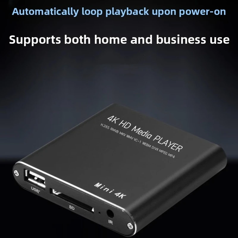 X9 HD Multimedia Player 4K Video Loop USB External Media Player AD Auto Looping Playback Video Advertising TV Player
X9 HD Multimedia Player 4K Video Loop USB External Media Player AD Auto Looping Playback Video Advertising TV Player