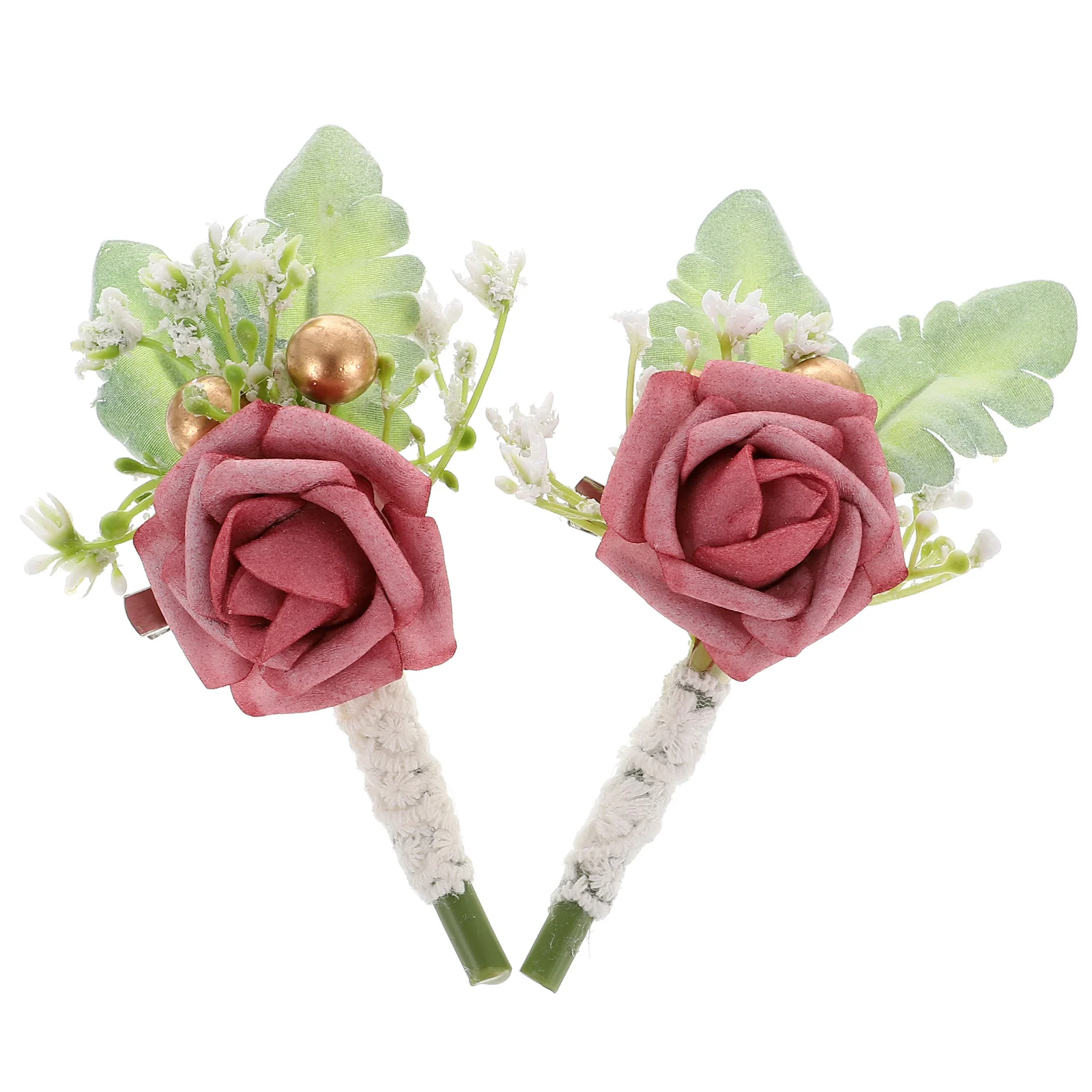 2pcs Groom Boutonniere Wedding Rose Accessories for Men Prom Corsage Artificial Flowers Realistic Design Elegant Charm
2pcs Groom Boutonniere Wedding Rose Accessories for Men Prom Corsage Artificial Flowers Realistic Design Elegant Charm