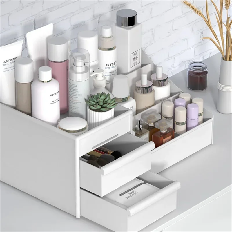 1PC White New Drawer Makeup Storage Box Dormitory Finishing Plastic Shelf Cosmetics Skin Care Dressing Table Desktop
1PC White New Drawer Makeup Storage Box Dormitory Finishing Plastic Shelf Cosmetics Skin Care Dressing Table Desktop 