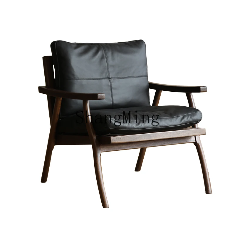 HJ New Modern Home Black Walnut Solid Wood Leisure Chair Ergonomic Leather Sofa Chair Armchair
HJ New Modern Home Black Walnut Solid Wood Leisure Chair Ergonomic Leather Sofa Chair Armchair