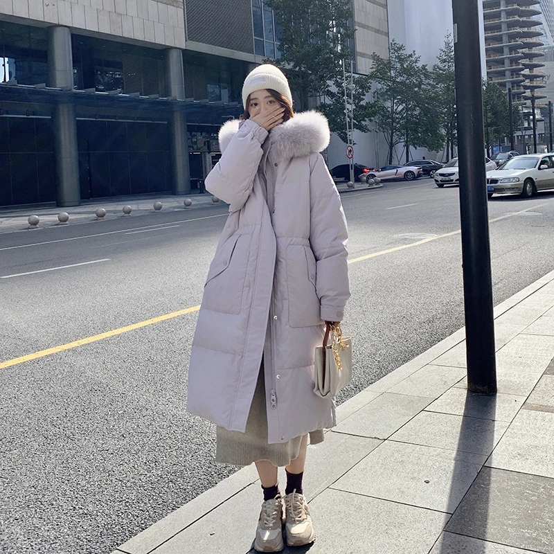 Thick Women Down Coat Solid Mid-Long Fluffy Puffer Jackets 2022 New Warm Winter Big Fur Collar Outwear Coat
Thick Women Down Coat Solid Mid-Long Fluffy Puffer Jackets 2022 New Warm Winter Big Fur Collar Outwear Coat