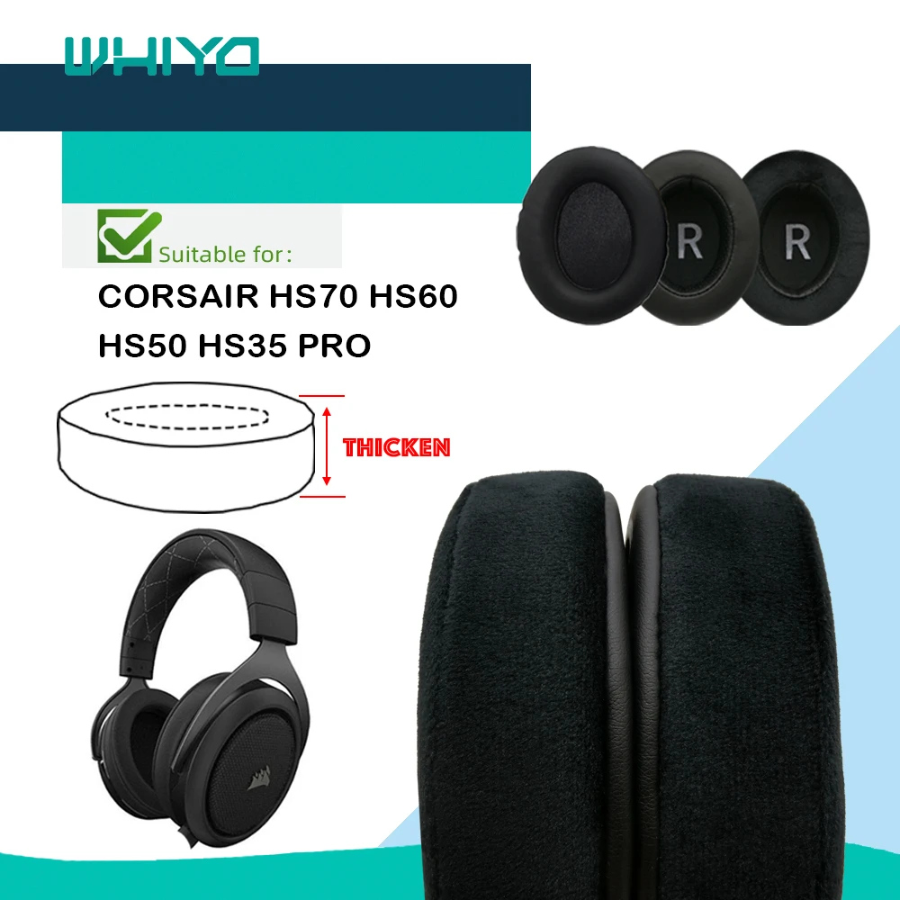 Whiyo Сменные амбушюры для CORSAIR HS70 HS60 HS50 HS35 PRO, бархатные подушечки для наушников, чехлы для наушников
Whiyo Сменные амбушюры для CORSAIR HS70 HS60 HS50 HS35 PRO, бархатные подушечки для наушников, чехлы для наушников