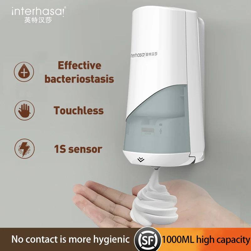 900ML Automatic Foam Soap Dispenser Wall Mounted Hand Sterilizer Office Liquid Soap Dispenser Large Capacity for Bathroom
900ML Automatic Foam Soap Dispenser Wall Mounted Hand Sterilizer Office Liquid Soap Dispenser Large Capacity for Bathroom