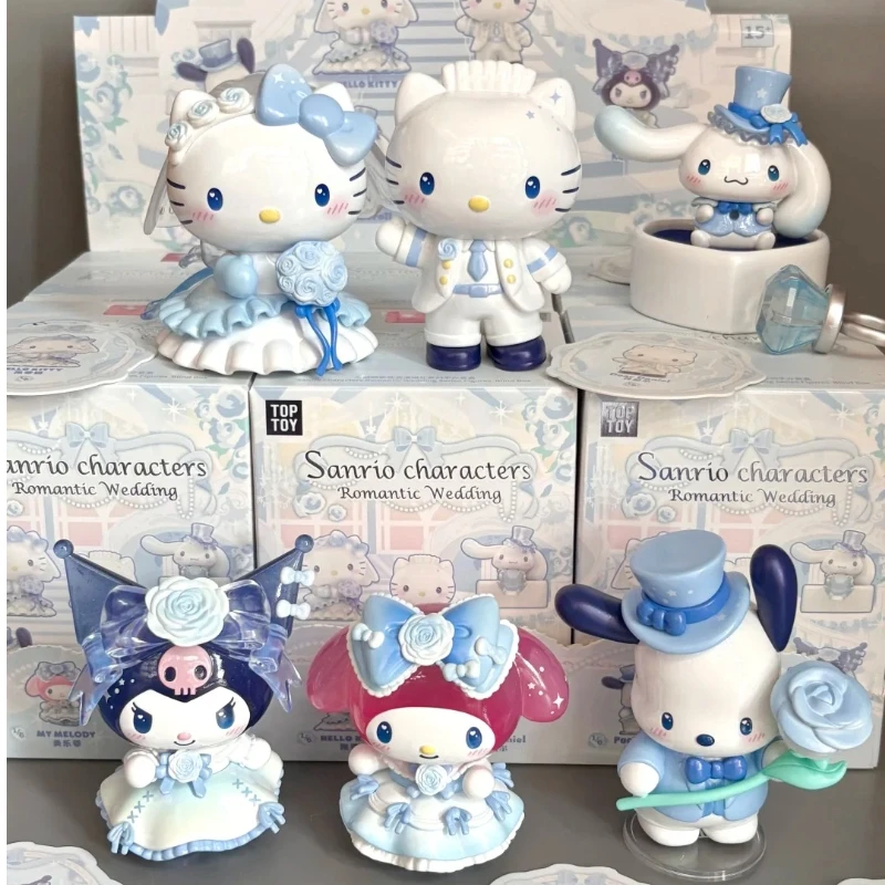 Романтическая свадебная серия, слепая коробка, романтическая Kawaii Kitty Cat Melody Cinnamoroll, настольные украшения, модный подарок для девочек 
Романтическая свадебная серия, слепая коробка, романтическая Kawaii Kitty Cat Melody Cinnamoroll, настольные украшения, модный подарок для девочек