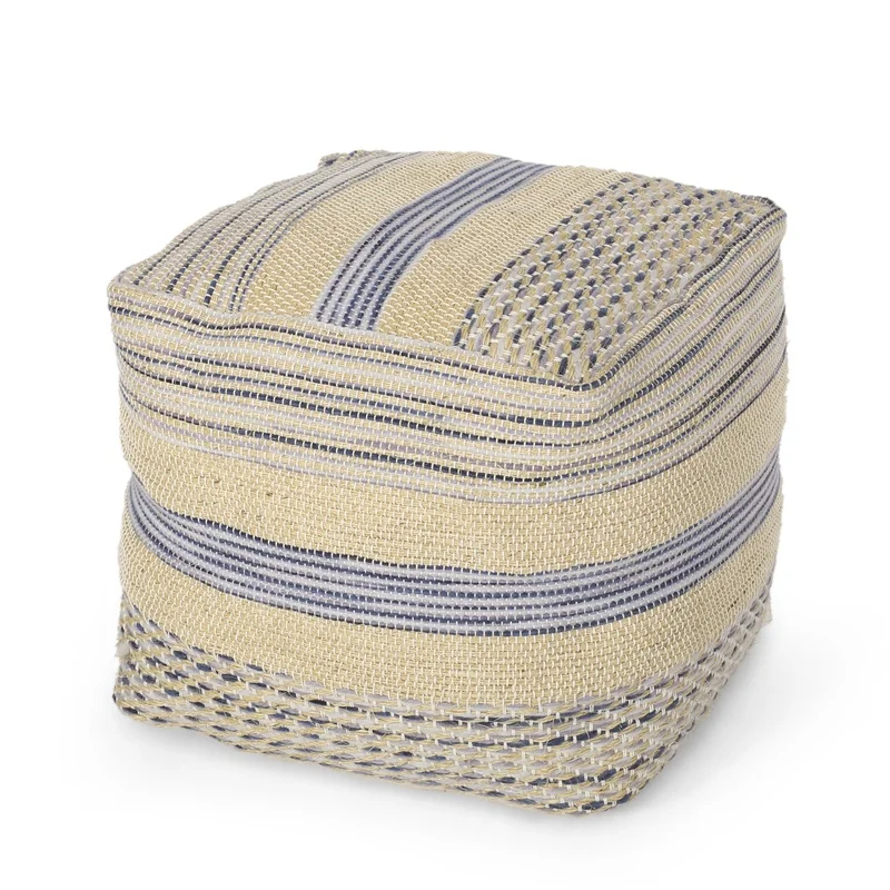 Natural Blue Handcrafted Western Style Fabric Pouf
Natural Blue Handcrafted Western Style Fabric Pouf