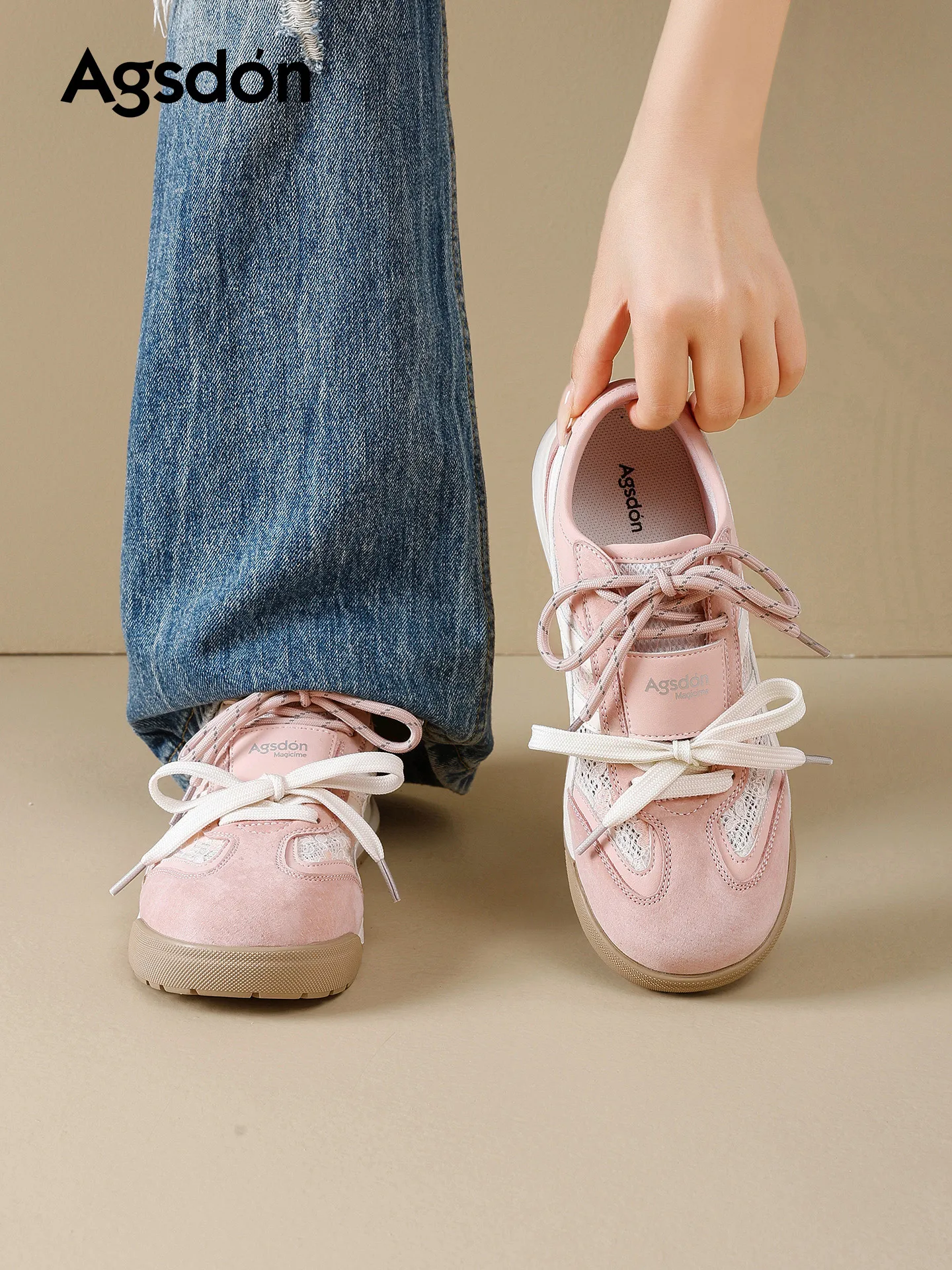 Agsdon Pink Ballet Style Women's Shoes Breathable Thick Bottom Sports Casual Sneakers Summer 2026 Collection Low Cut round Toe
Agsdon Pink Ballet Style Women's Shoes Breathable Thick Bottom Sports Casual Sneakers Summer 2026 Collection Low Cut round Toe