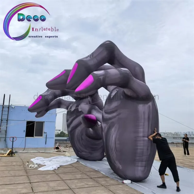 5m High Purple Nails Polyester Fabric Inflatable Halloween Hands For Halloween Decoration
5m High Purple Nails Polyester Fabric Inflatable Halloween Hands For Halloween Decoration