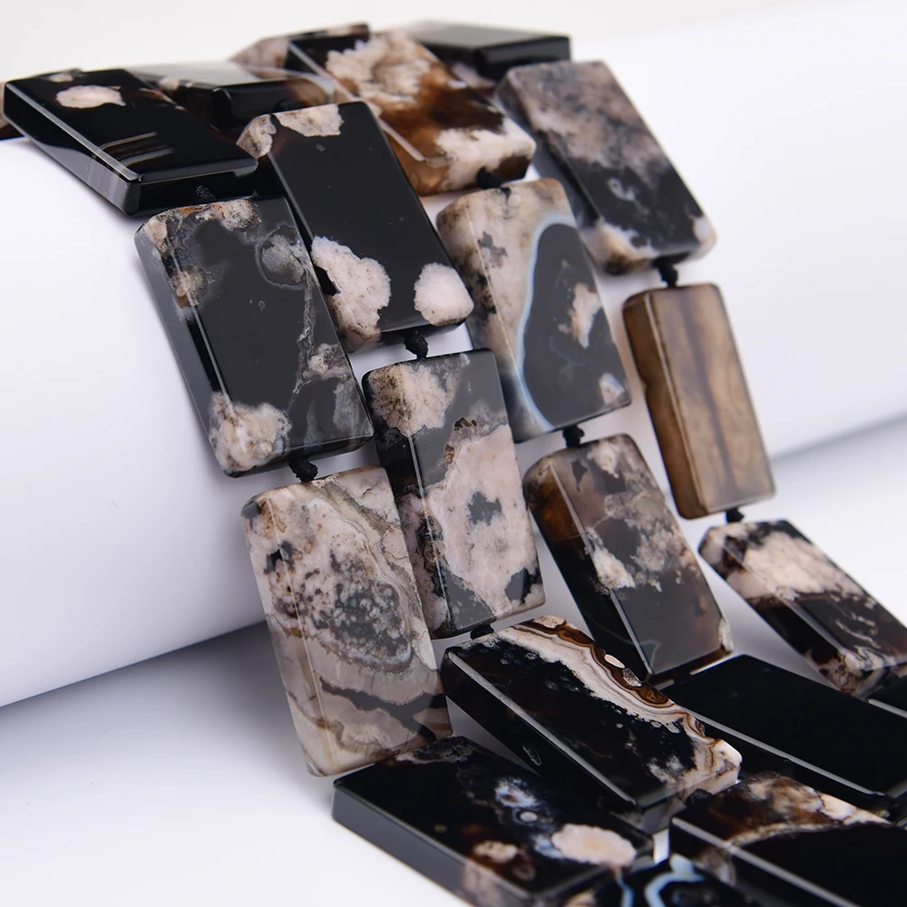 APDGG Large 28x47mm Natural Mix Black Sakura Quartzs Chrysanthemum Stone Rectangle Chunky Loose Pendant Beads 16'' Strand
APDGG Large 28x47mm Natural Mix Black Sakura Quartzs Chrysanthemum Stone Rectangle Chunky Loose Pendant Beads 16'' Strand