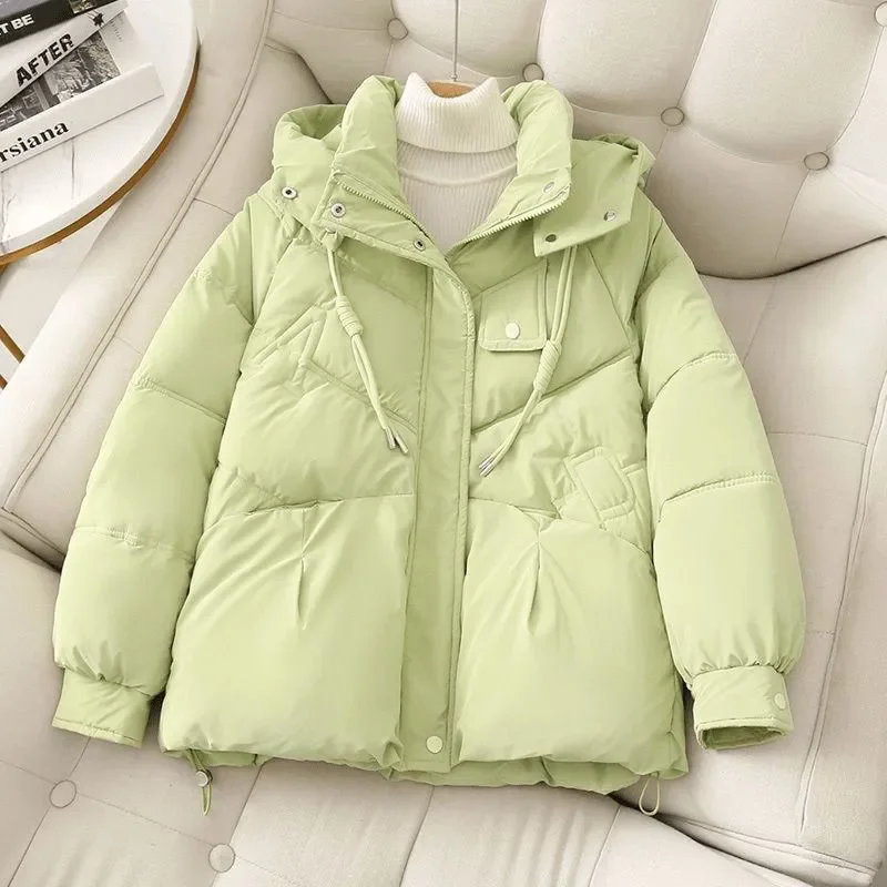 2026 New Winter Parkas Women Warm Thick Down Cotton Jacket Elegant Hooded Padded Clothes Female Fashion Loose Outerwear T1567
2026 New Winter Parkas Women Warm Thick Down Cotton Jacket Elegant Hooded Padded Clothes Female Fashion Loose Outerwear T1567