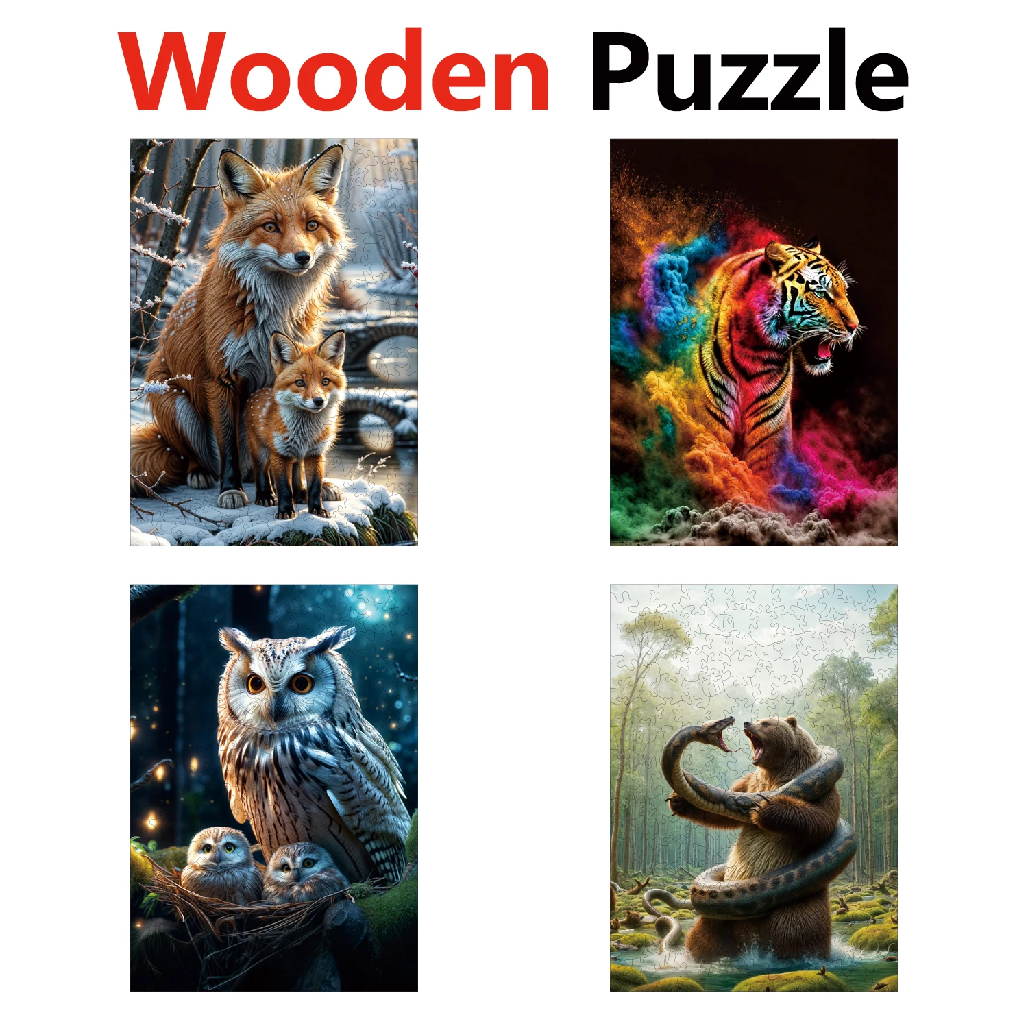 Tiger Owl Snake Fox Animal Puzzles High Quality Jigsaw Puzzle Wooden Puzzle Best Christmas Gift
Tiger Owl Snake Fox Animal Puzzles High Quality Jigsaw Puzzle Wooden Puzzle Best Christmas Gift
