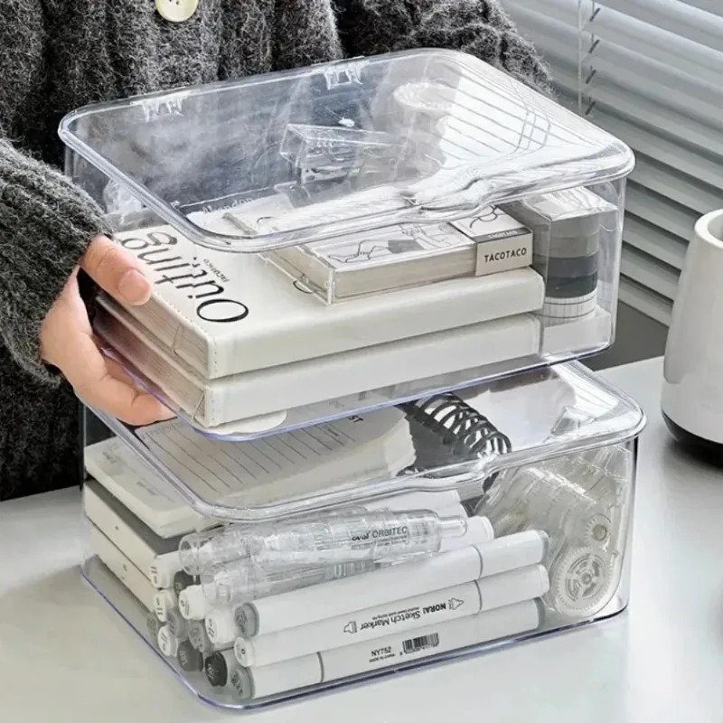 Acrylic Clear Clamshell Storage Organizer Box Multi-Purpose for Home Office Stationery Essentials
Acrylic Clear Clamshell Storage Organizer Box Multi-Purpose for Home Office Stationery Essentials