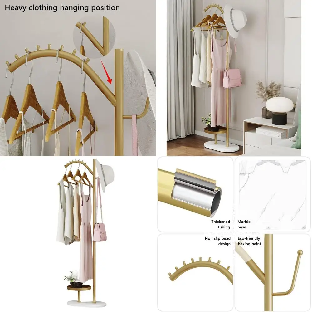 Elegant Gold Coat Stand with Marble Base: Perfect for Staging Outfits and Essentials in Entryway, Bedroom, or Office
Elegant Gold Coat Stand with Marble Base: Perfect for Staging Outfits and Essentials in Entryway, Bedroom, or Office