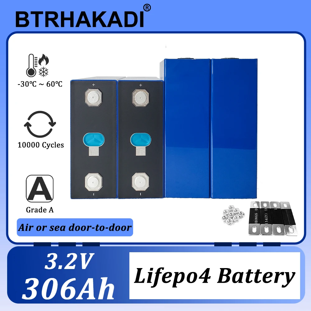 EVE 3,2 В 306 Ач Lifepo4 класс литиевые аккумуляторные батареи 4-16 шт. 8000 + цикл для DIY солнечной батареи 48 В для хранения энергии тележки для гольфа
EVE 3,2 В 306 Ач Lifepo4 класс литиевые аккумуляторные батареи 4-16 шт. 8000 + цикл для DIY солнечной батареи 48 В для хранения энергии тележки для гольфа