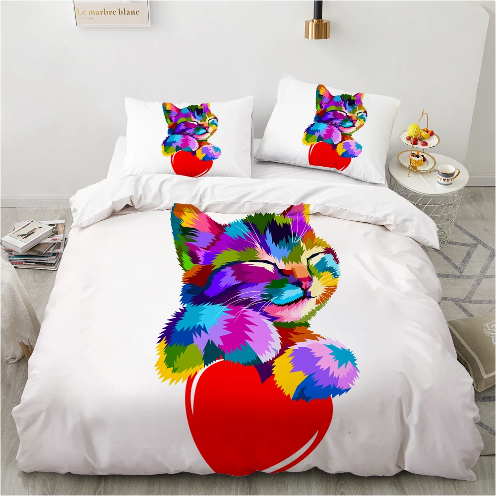 3D Colorful Cat Dog Duvet Cover Set Polyester Bedding Set With Pillowcase 3pcs 265x228 260x220 240x220 200x230 200x220 200x200cm
3D Colorful Cat Dog Duvet Cover Set Polyester Bedding Set With Pillowcase 3pcs 265x228 260x220 240x220 200x230 200x220 200x200cm