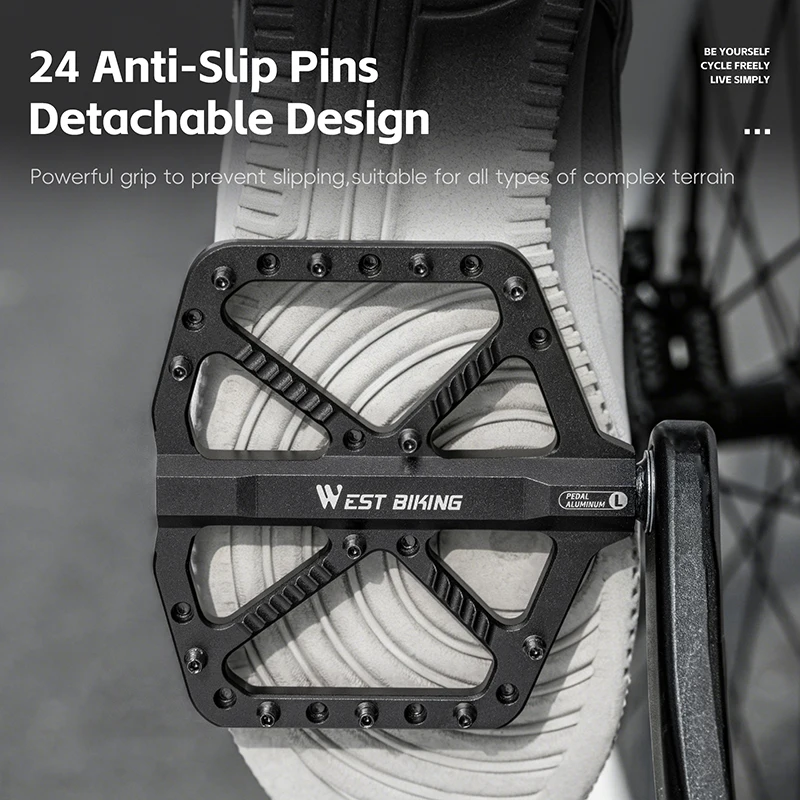 WEST BIKING Bicycle Pedal Aluminum Alloy Road Mountain Downhill Pedals DU Bearing Bike Pedals Non-slip Wide Flatform MTB Pedals
WEST BIKING Bicycle Pedal Aluminum Alloy Road Mountain Downhill Pedals DU Bearing Bike Pedals Non-slip Wide Flatform MTB Pedals