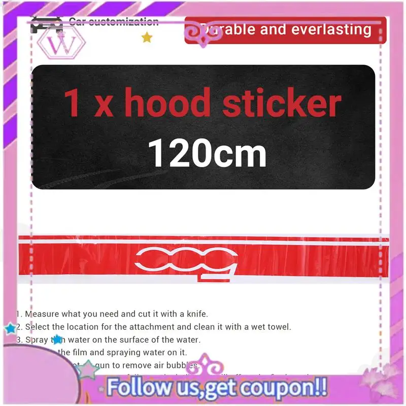 Latest 1 Set Car Hood Bonnet Stickers Body Door Side Skirt Stripes Decal For Fiat 500 Auto Decorate Vinyl Film
Latest 1 Set Car Hood Bonnet Stickers Body Door Side Skirt Stripes Decal For Fiat 500 Auto Decorate Vinyl Film
