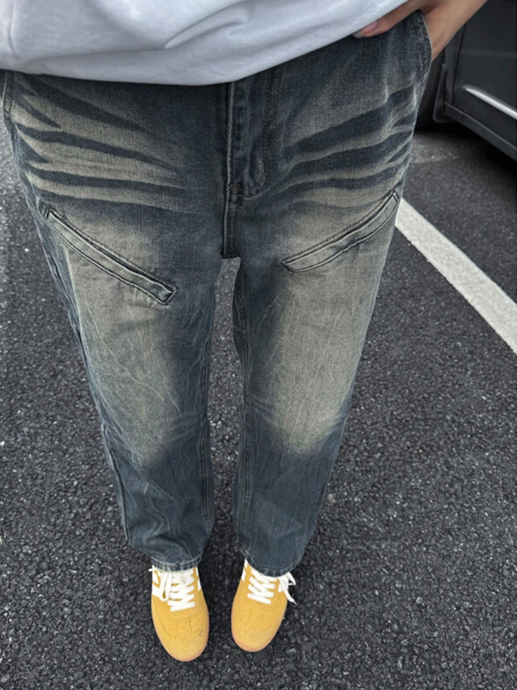 Retro Blue Lightning Pattern Flared Jeans Men's American High Street Waed Vintage Straight Leg Slimming Pants
Retro Blue Lightning Pattern Flared Jeans Men's American High Street Waed Vintage Straight Leg Slimming Pants