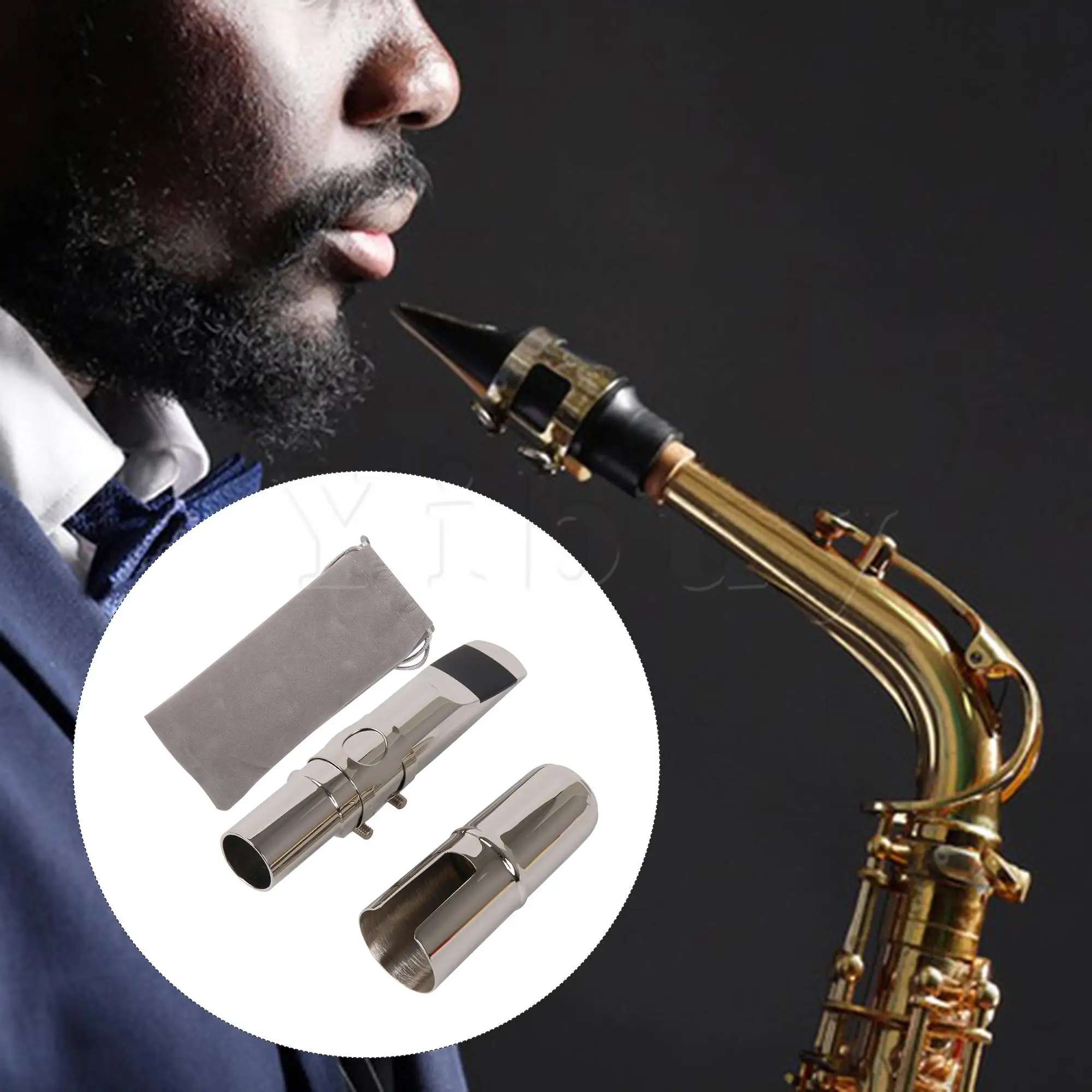 Мундштук для плоского саксофона Tenor B Yibuy 7. # Комплект зажимов с фланелевой сумкой, посеребренным покрытием
Мундштук для плоского саксофона Tenor B Yibuy 7. # Комплект зажимов с фланелевой сумкой, посеребренным покрытием